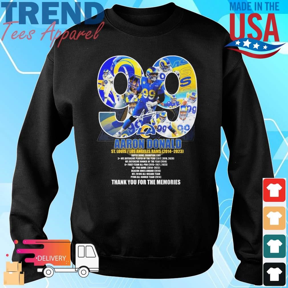 Aaron Donald St. Louis – Los Angeles Rams 2014-2023 Thank You For The Memories Signature Sweatshirt