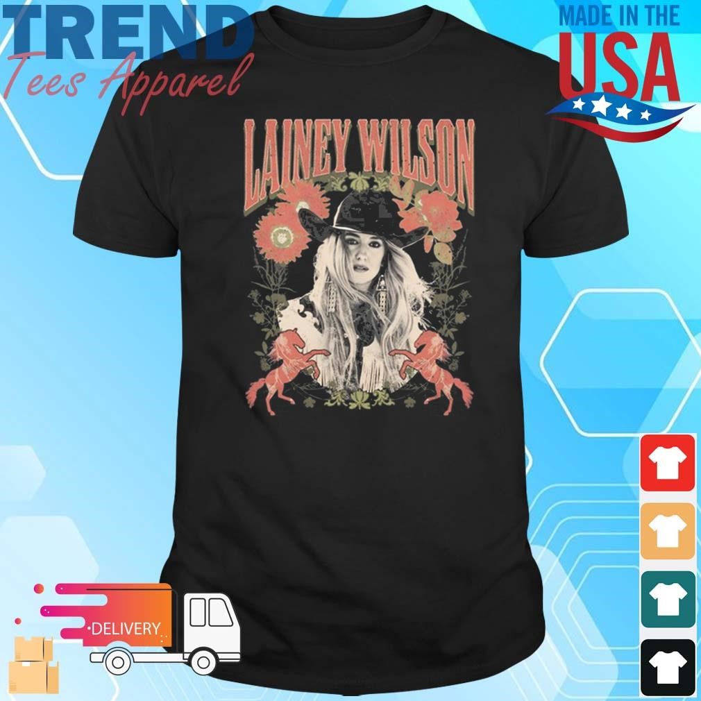 Lainey Wilson Floral Portrait Tour T-Shirt