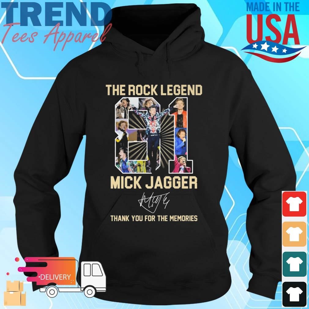 The Rock Legend 81 Mick Jagger Thank You For The Memories Signature Hoodie