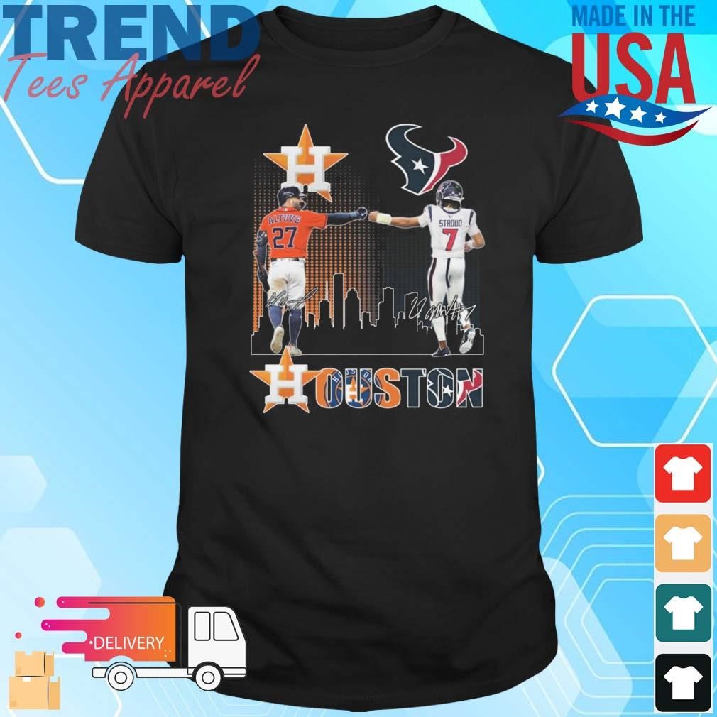 Official Houston Astros Jose Altuve Houston Texans C. J. Stroud The Stars Signatures Shirt